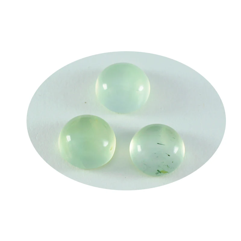 Prehnite 1PC Large 10x10 MM Round Cabochon Green Natural semi Precious Gems - Image 2