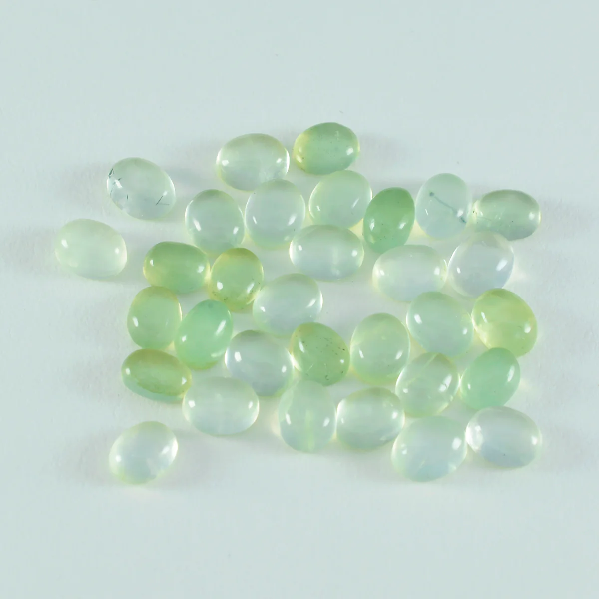 Prehnite 1PC Medium 7x10 MM Oval Cabochon Green Genuine semi Precious Loose Gemstones