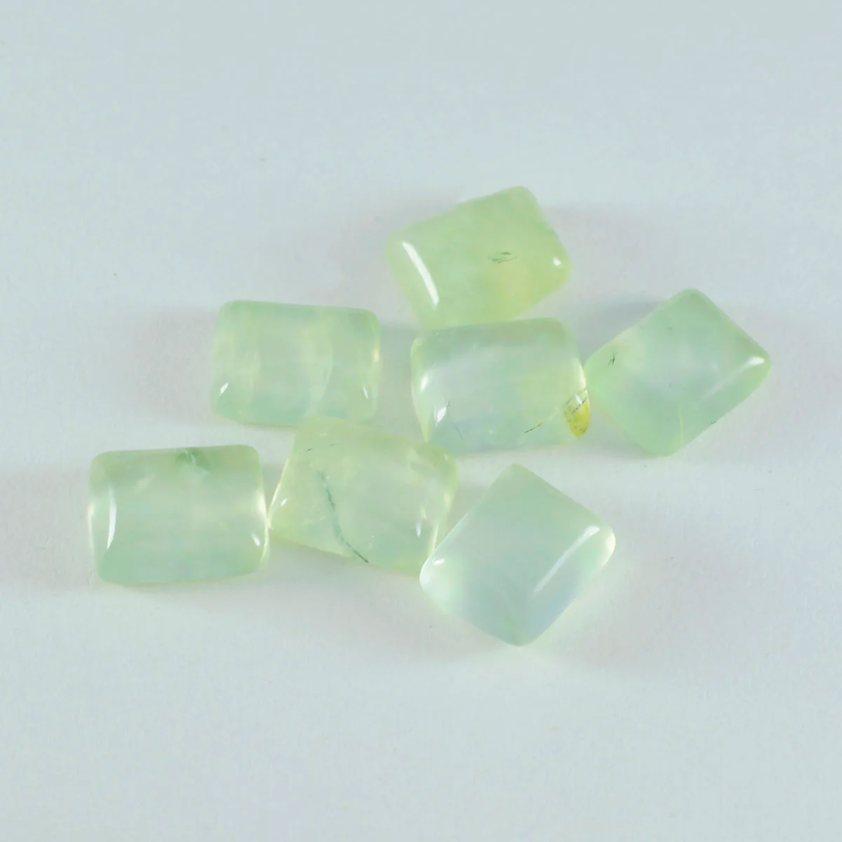 Prehnite 1PC Medium 8x10 MM Emerald Cabochon Green Shine semi Precious Loose Gems - Image 2
