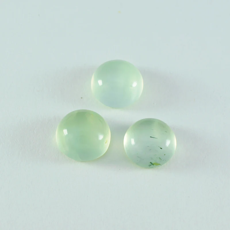 Prehnite 1PC Medium 9x9 MM Round Cabochon Green High-Quality semi Precious Precious Gemstone - Image 2