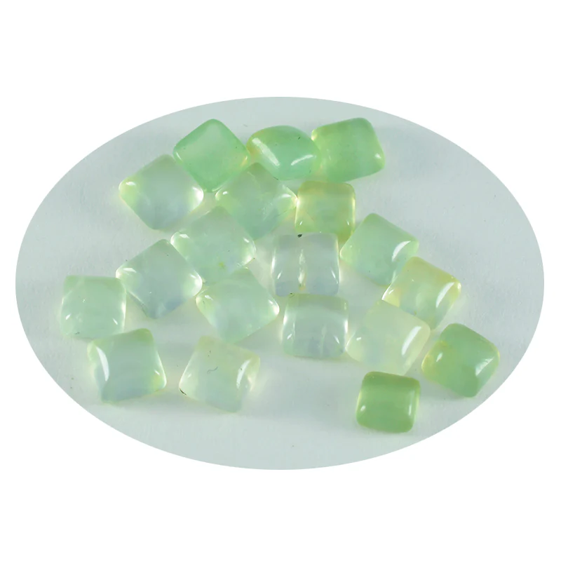 Prehnite 1PC Medium 9x9 MM Square Cabochon Green Lustrous semi Precious Semi Precious Gemstone - Image 2