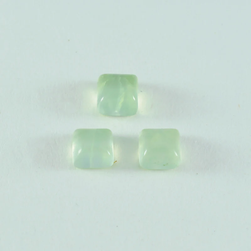 Prehnite 1PC Medium 9x9 MM Square Cabochon Green Lustrous semi Precious Semi Precious Gemstone - Image 4