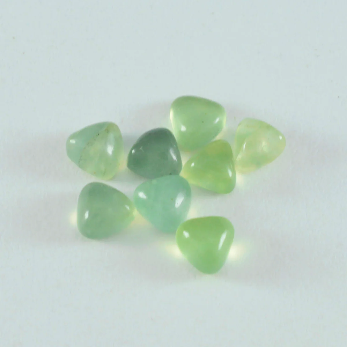 Prehnite 1PC Medium 9x9 MM Triangle Cabochon Green Brilliant semi Precious Loose Gems - Image 3