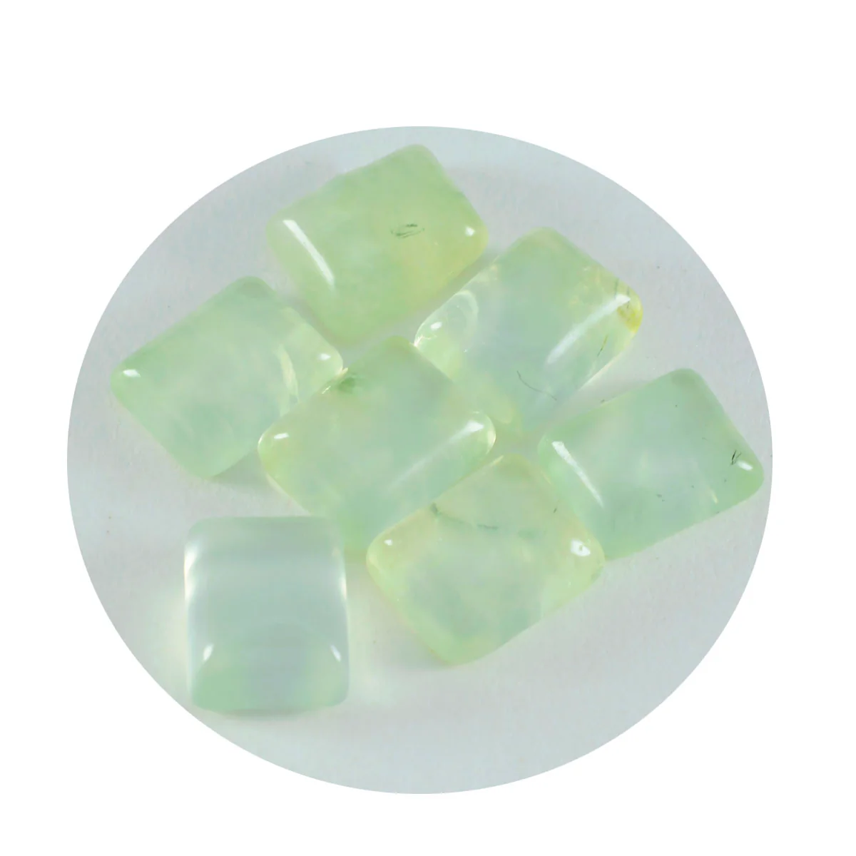 Prehnite 1PC Small 6x9 MM Emerald Cabochon Green Splendid semi Precious Semi Precious Gemstone - Image 2