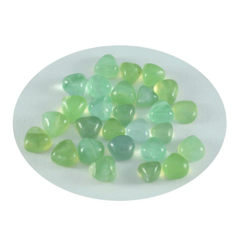 Prehnite 1PC Small 7x7 MM Heart Cabochon Green Fine semi Precious Semi Precious Gemstone - Image 4