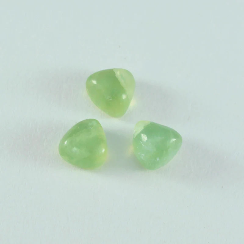 Prehnite 1PC Small 7x7 MM Triangle Cabochon Green Pure semi Precious Precious Gemstone - Image 4