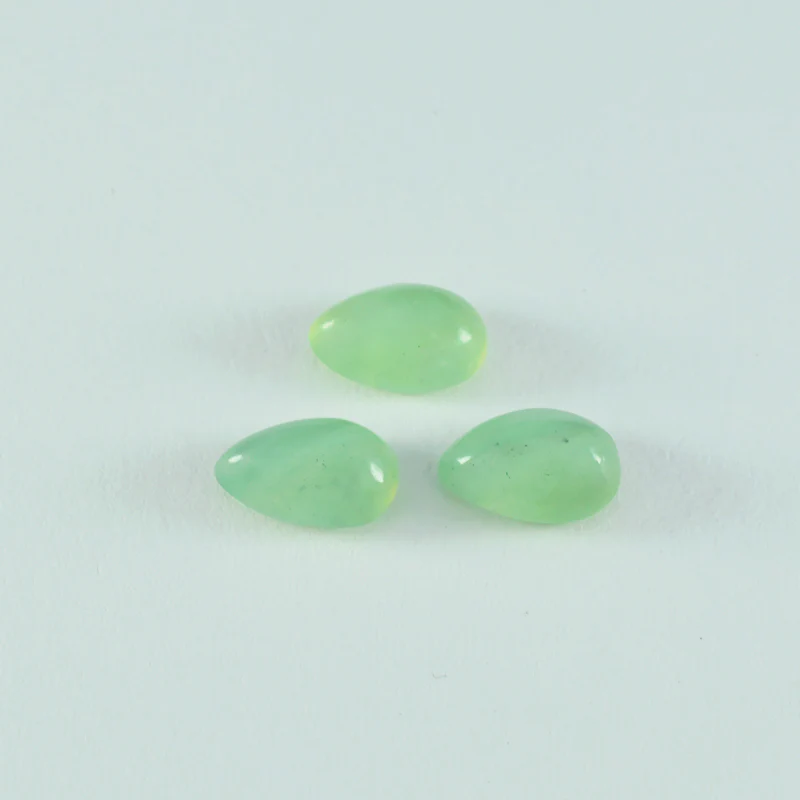 Prehnite 1PC Tiny 5x7 MM Pear Cabochon Green Superior semi Precious Semi Precious Gemstone - Image 3