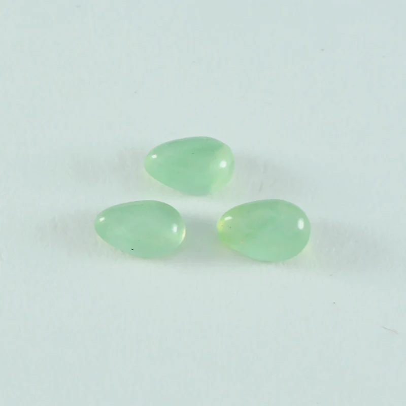 Prehnite 1PC Tiny 5x7 MM Pear Cabochon Green Superior semi Precious Semi Precious Gemstone - Image 4