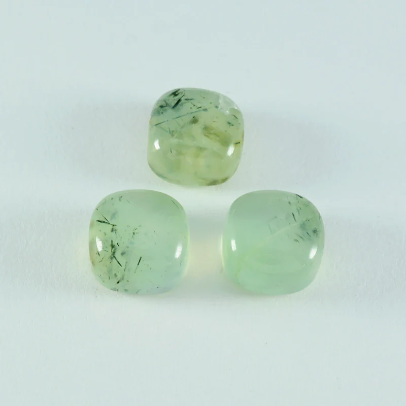 Prehnite 1PC Tiny 6x6 MM Cushion Cabochon Green Superior semi Precious Loose Gemstone - Image 3