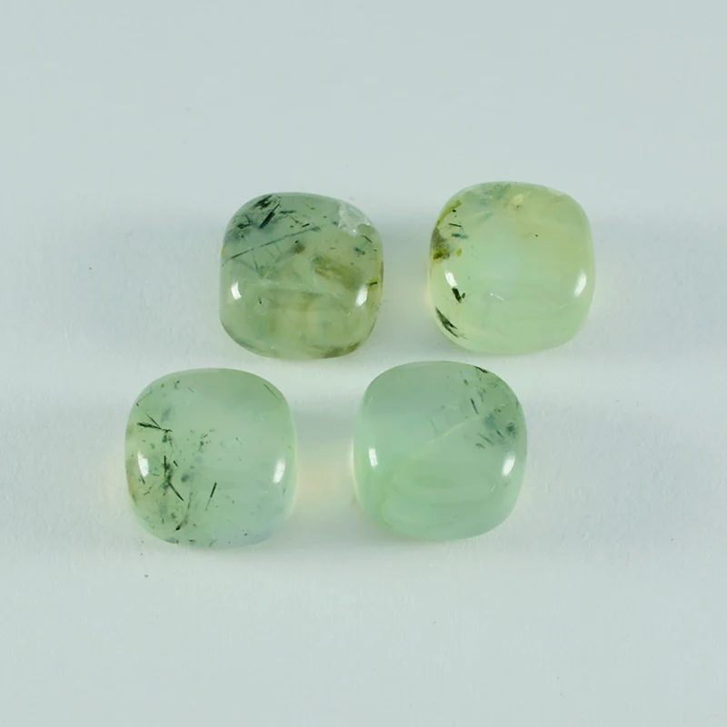 Prehnite 1PC Tiny 6x6 MM Cushion Cabochon Green Superior semi Precious Loose Gemstone - Image 4
