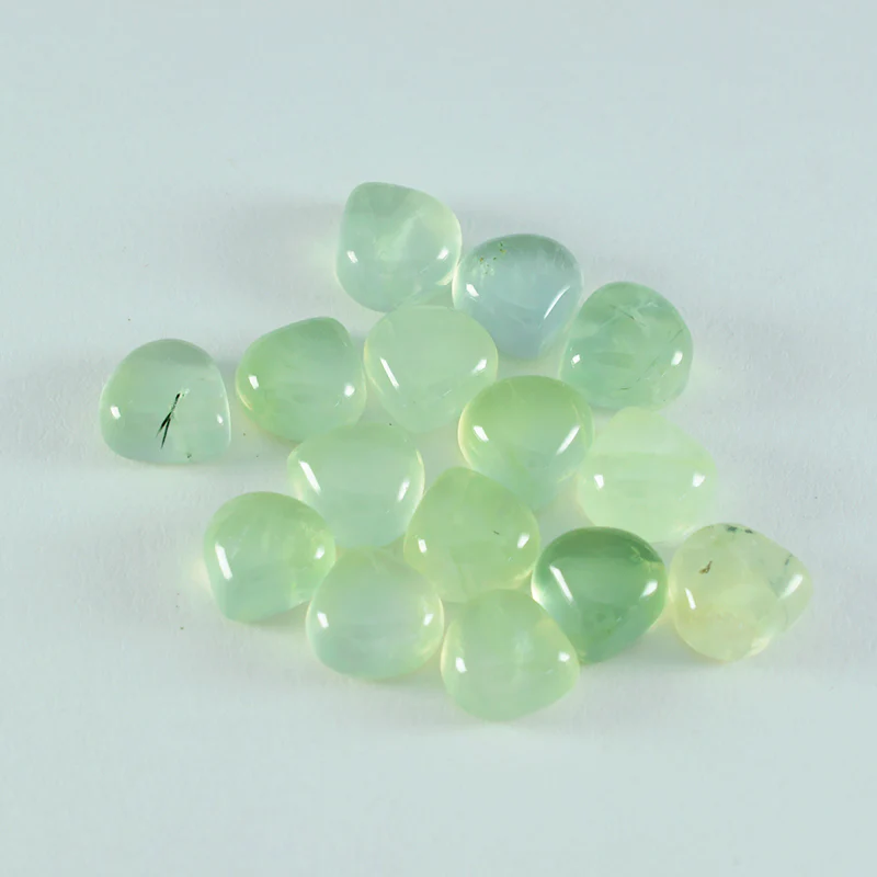 Prehnite 1PC Tiny 6x6 MM Heart Cabochon Green Shine semi Precious Loose Gemstones - Image 3