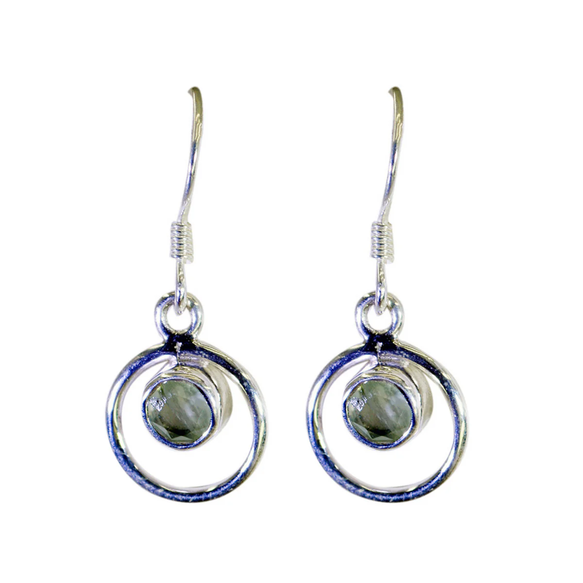 Prehnite American Ayaka multiple Dangle Green 925 Sterling Silver Earring