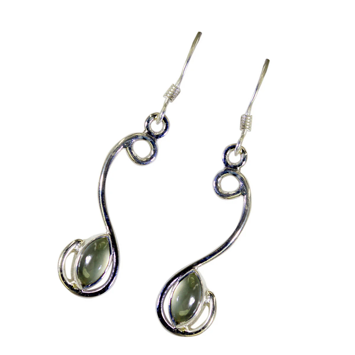 Prehnite Latin American Victoria multiple Dangle Green 92.5 Silver Earring - Image 3