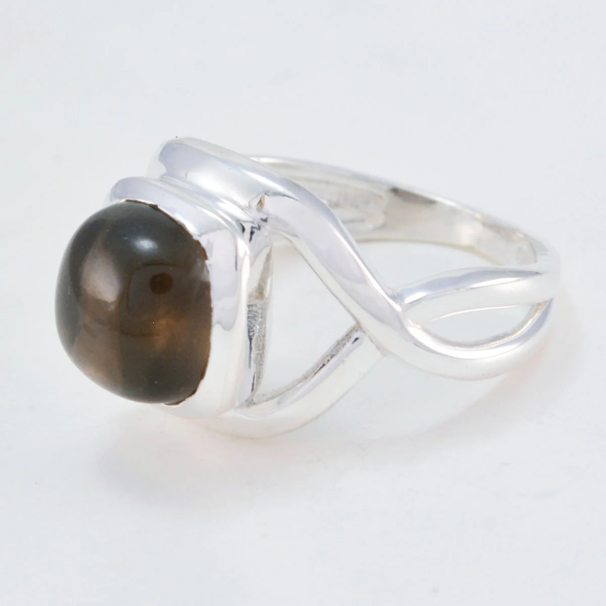 Prehnite Solitaire French 92.5 Silver Green Gemstones Minimal Trendy Ring Jewelry - Image 3