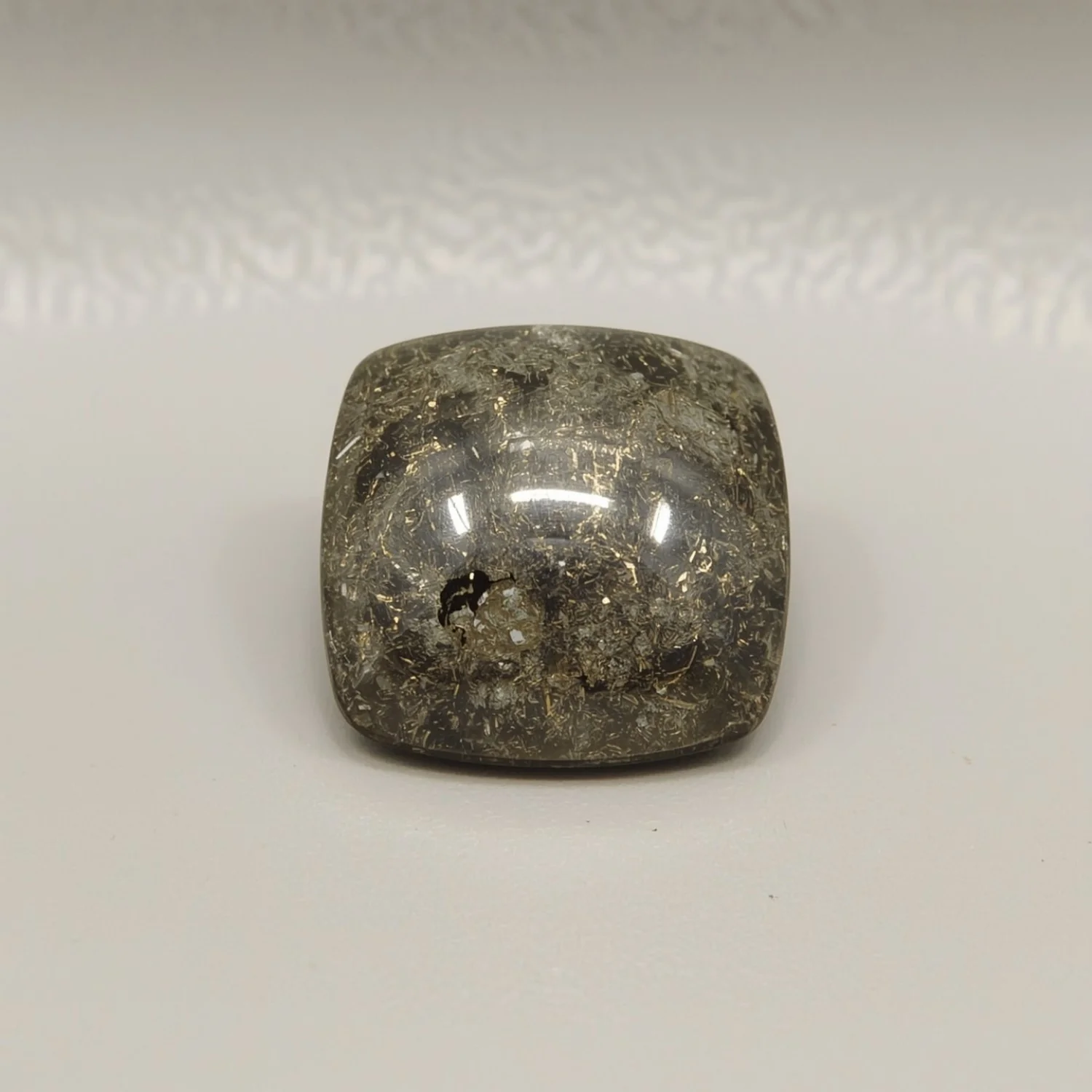 Pyrite 10PC Tiny 4x4 MM Cushion Cabochon Gray Luster semi Precious Loose Gemstones - Image 2
