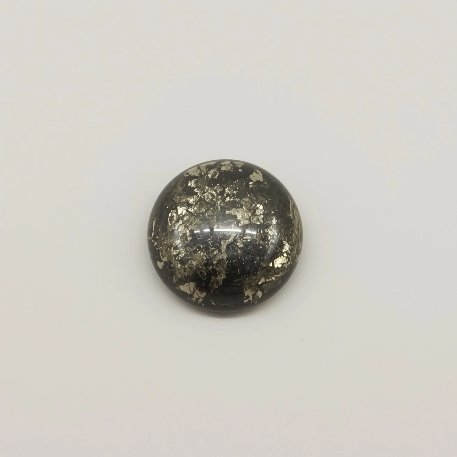 Pyrite 10PC Tiny 4x4 MM Round Cabochon Gray Pure semi Precious Loose Gemstones - Image 2