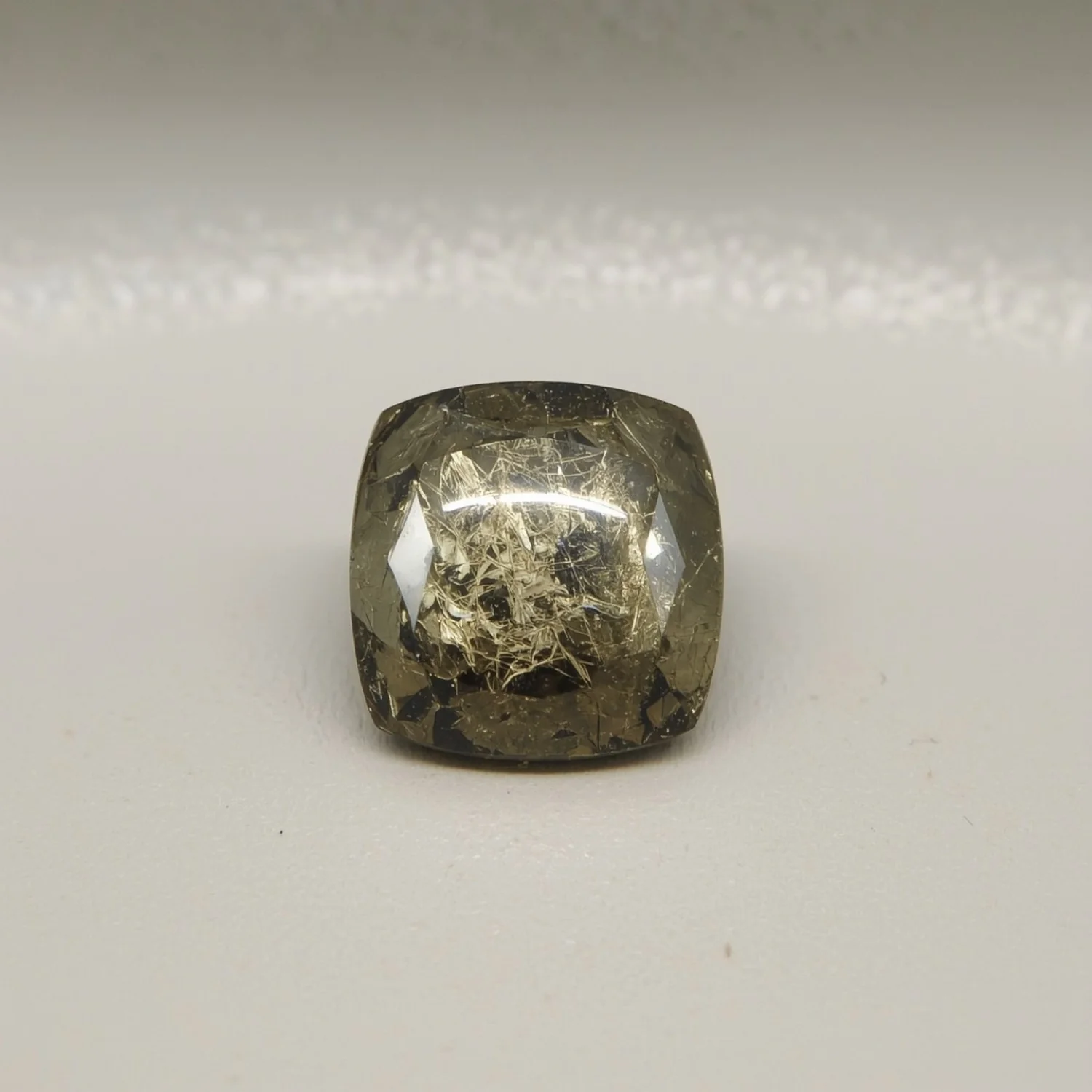 Pyrite 10PC Tiny 4x4 MM Square Cabochon Gray Natural semi Precious Loose Gemstone