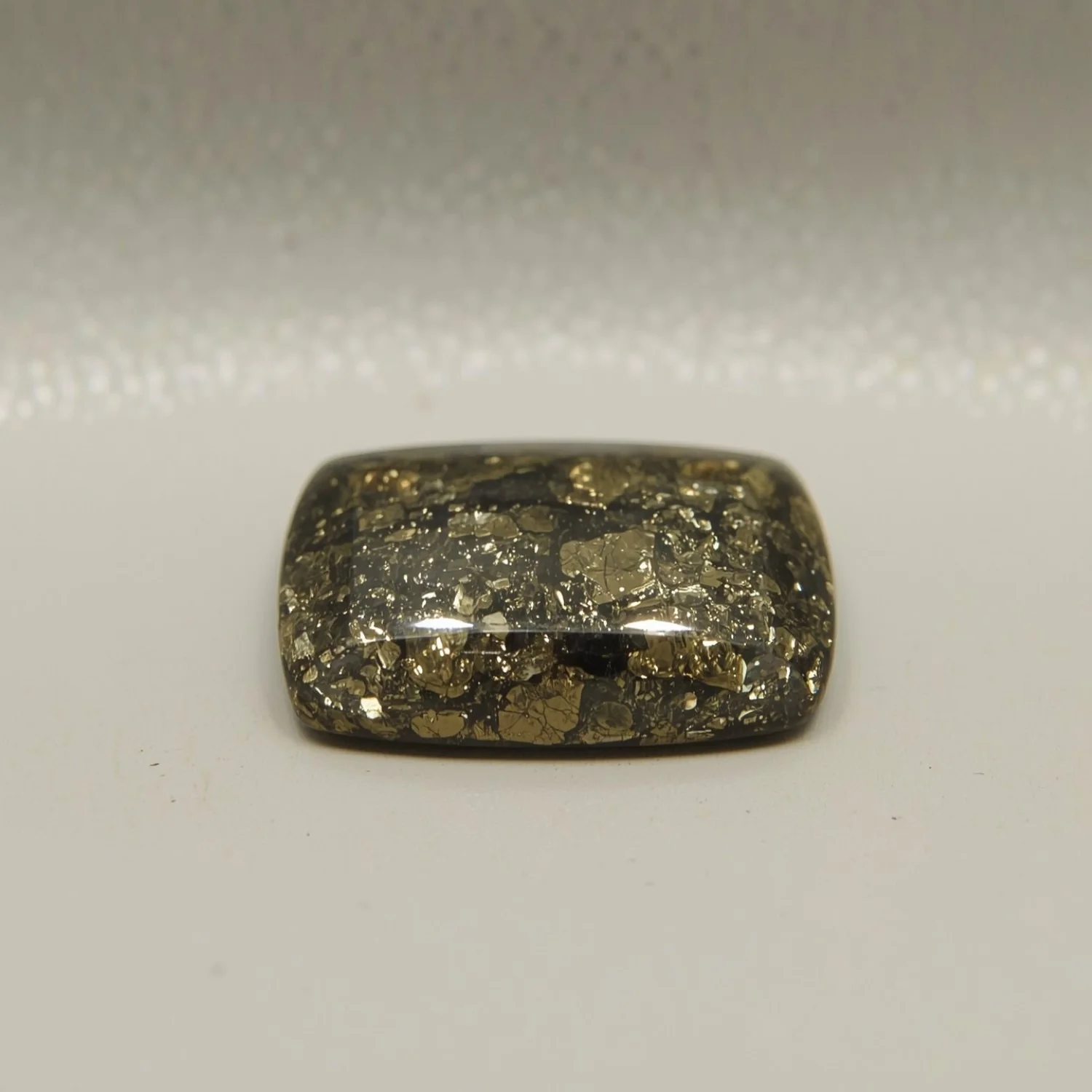 Pyrite 10PC Tiny 4x6 MM Emerald Cabochon Gray Superior semi Precious Gems - Image 2