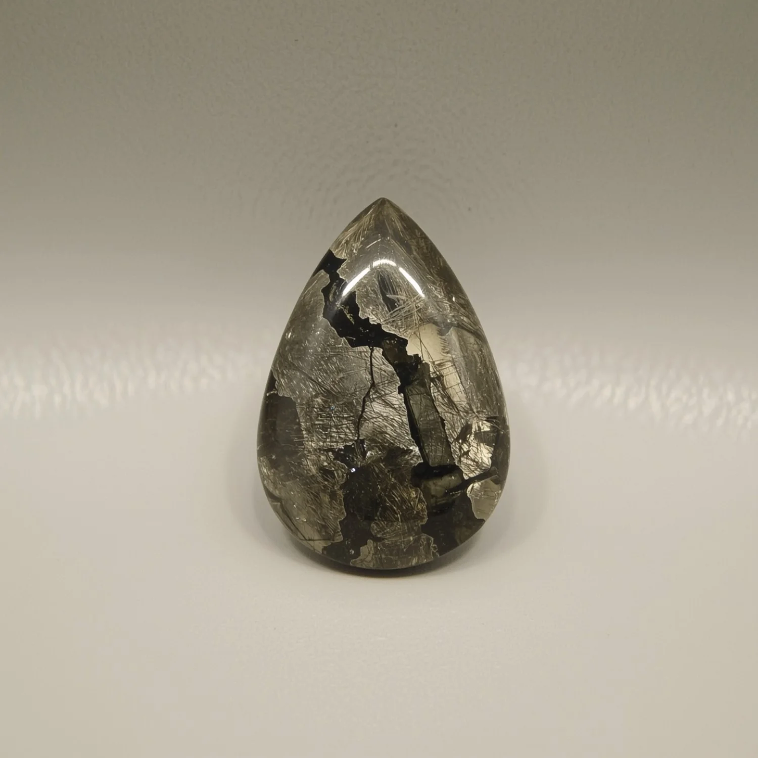 Pyrite 10PC Tiny 4x6 MM Pear Cabochon Gray Fine semi Precious Loose Gemstone - Image 2