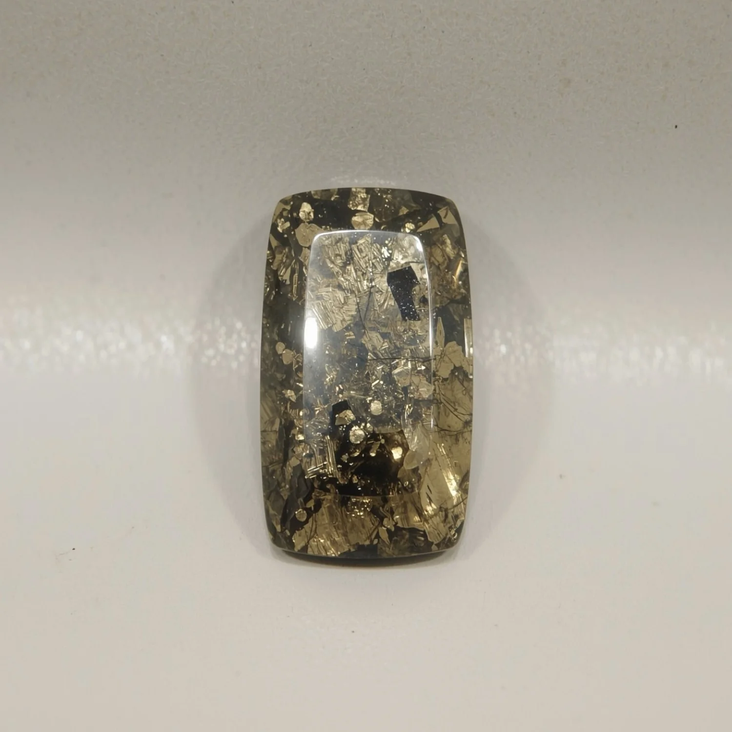 Pyrite 10PC Tiny 4x8 MM Baguette Cabochon Gray Natural semi Precious Loose Gemstone - Image 2