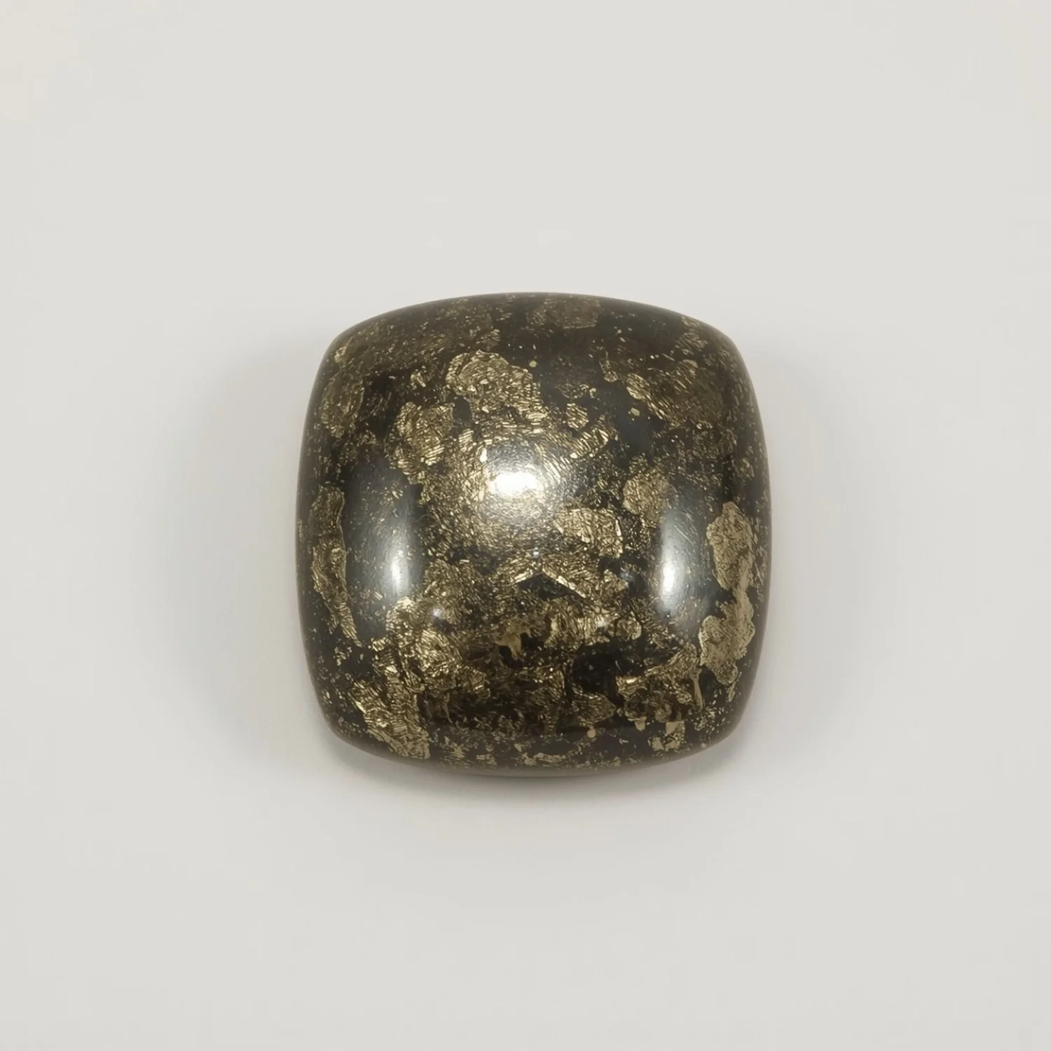 Pyrite 1PC Large 11x11 MM Cushion Cabochon Gray Superior semi Precious Semi Precious Gemstone - Image 2