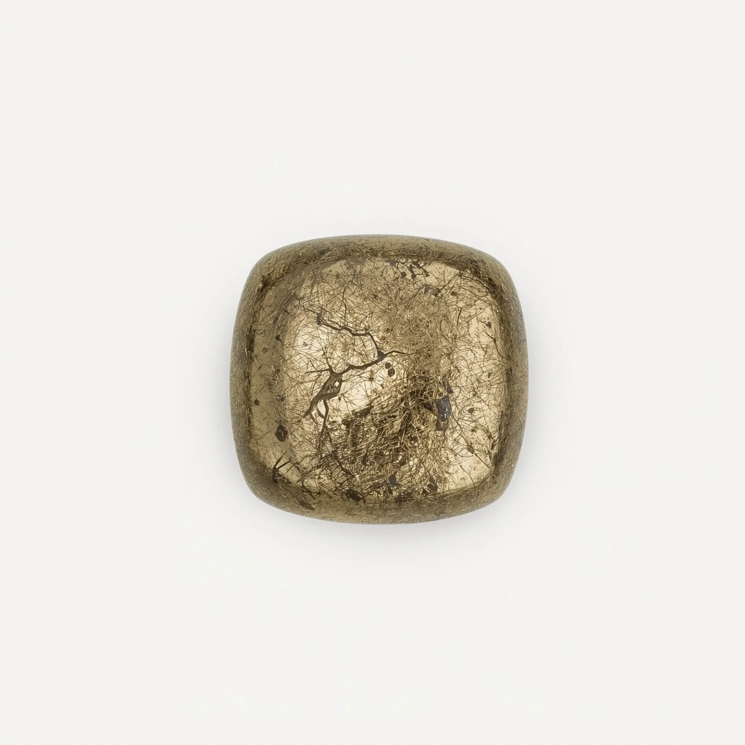 Pyrite 1PC Medium 9x9 MM Cushion Cabochon Gray Natural semi Precious Loose Gemstone