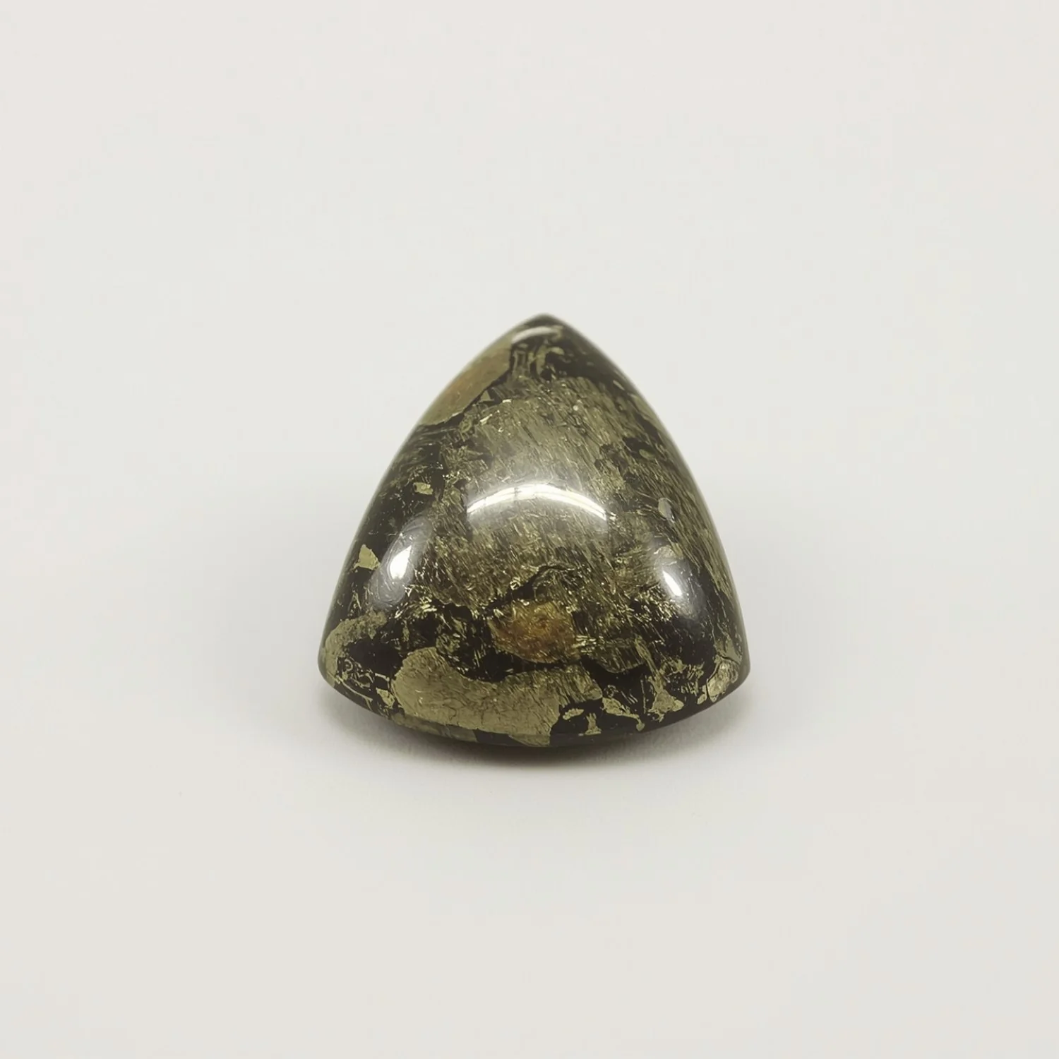 Pyrite 1PC Medium 9x9 MM Triangle Cabochon Gray Natural semi Precious Semi Precious Gemstone - Image 2
