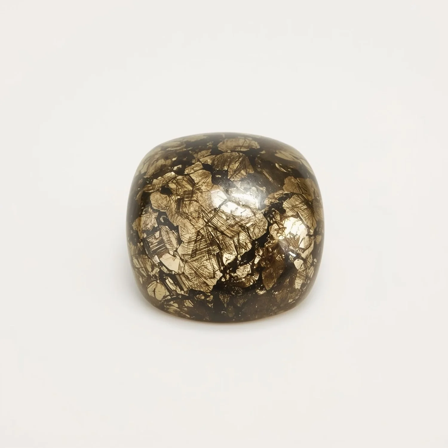 Pyrite 1PC Small 7x7 MM Cushion Cabochon Gray Fine semi Precious Gems