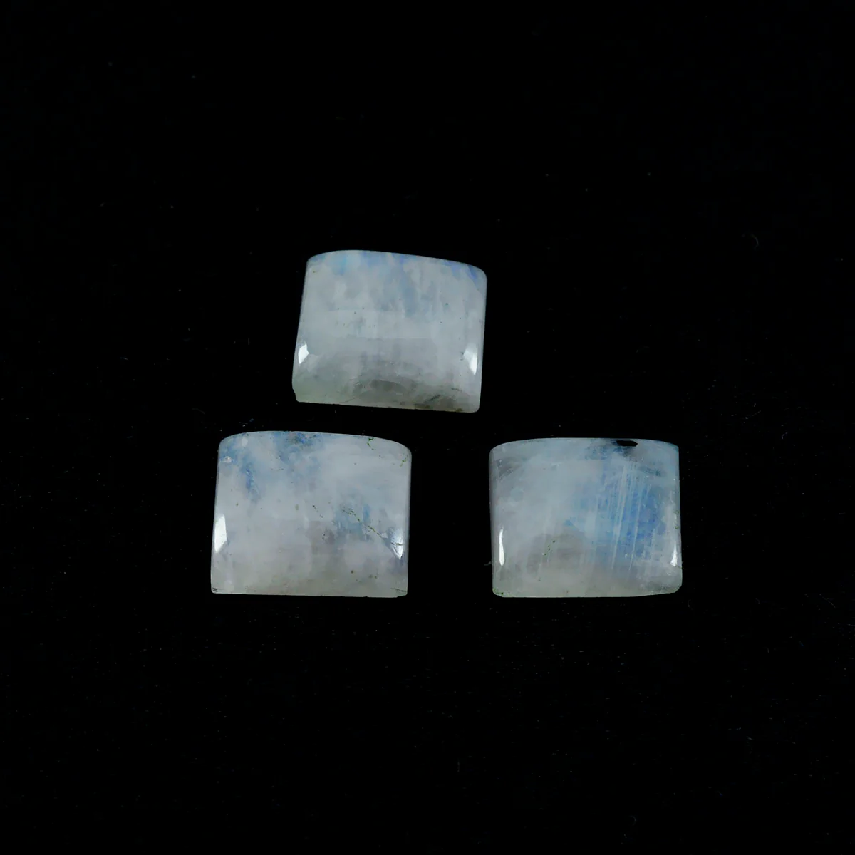 Rainbow Moonstone 10PC Tiny 3x5 MM Emerald Cabochon White Fine semi Precious Semi Precious Gemstone - Image 2