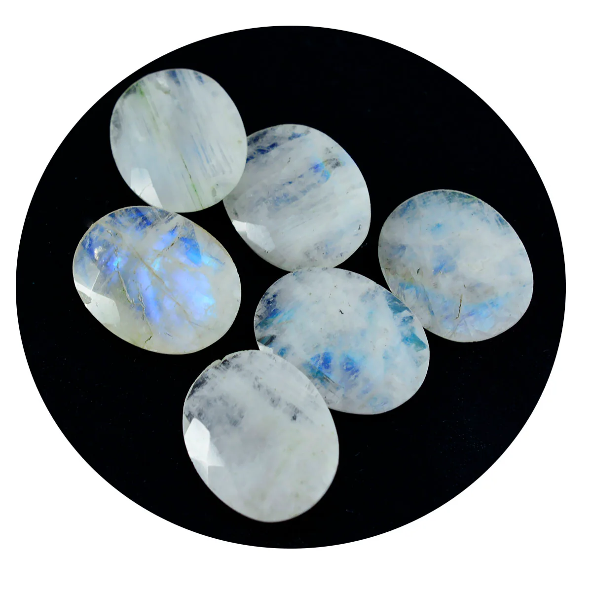 Rainbow Moonstone 1PC Chunky 12x16 MM Oval Faceted White Genuine Semi Precious Loose Gems - Image 2
