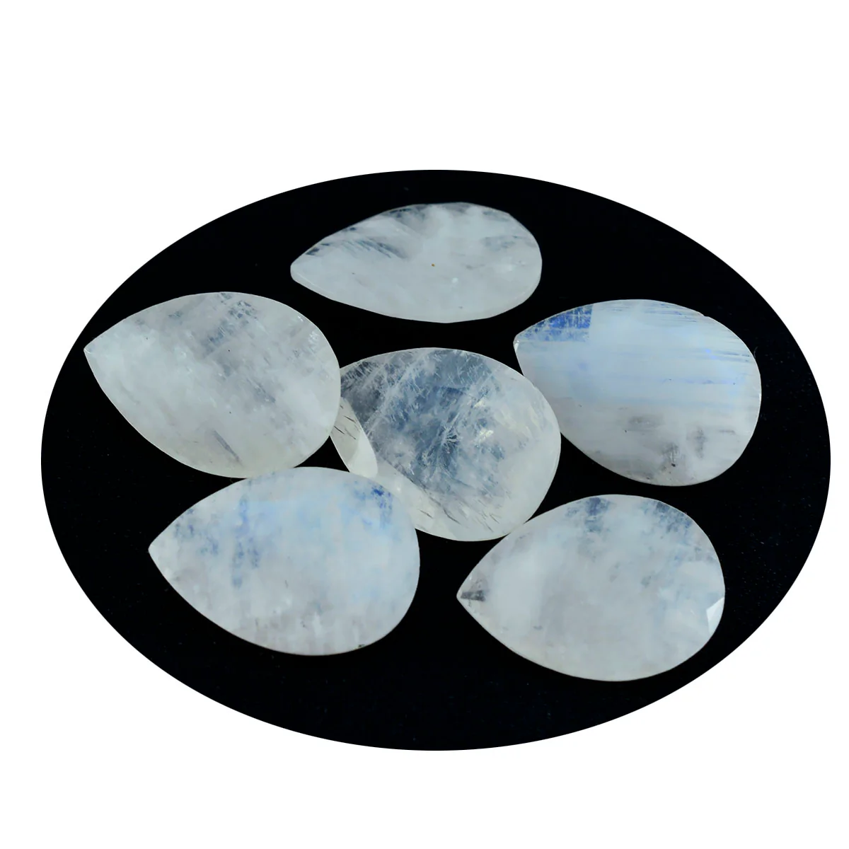 Rainbow Moonstone 1PC Chunky 12x16 MM Pear Faceted White Shine Semi Precious Loose Gemstones - Image 2