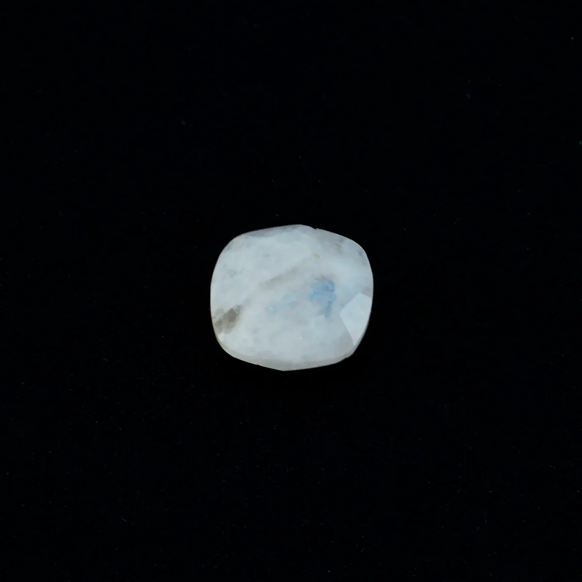 Rainbow Moonstone 1PC Chunky 13x13 MM Cushion Faceted White Natural Semi Precious Gems - Image 2