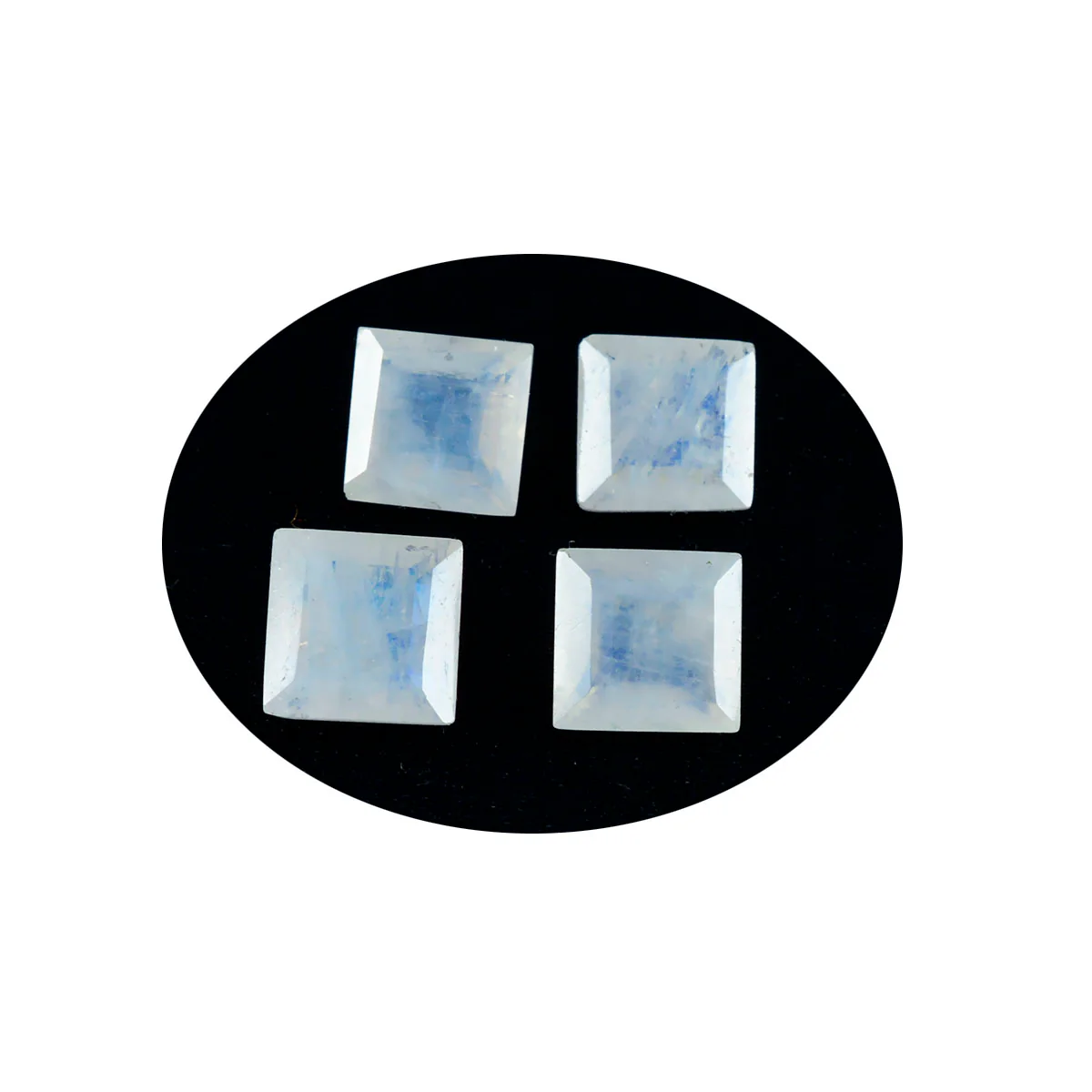 Rainbow Moonstone 1PC Chunky 13x13 MM Square Faceted White Natural Semi Precious Gems - Image 2