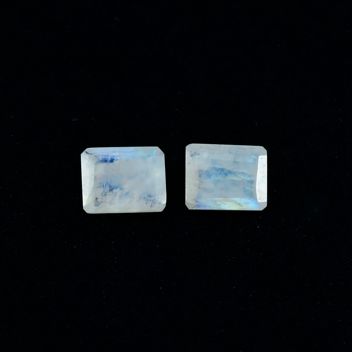 Rainbow Moonstone 1PC Chunky 13x18 MM Emerald Faceted White Natural Semi Precious Loose Gemstone - Image 3