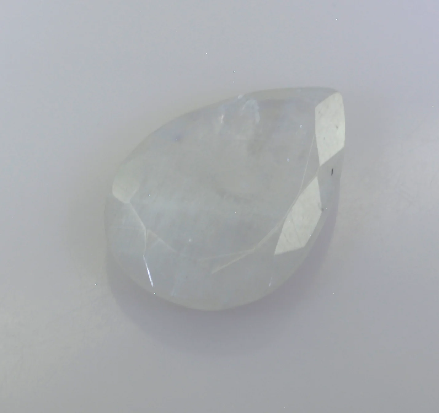 Rainbow Moonstone 1PC Chunky 13x18 MM Pear Faceted White Fine Semi Precious Gems - Image 3