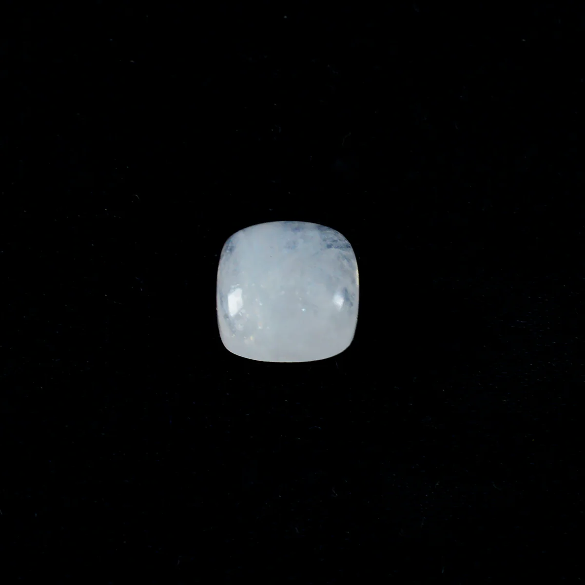 Rainbow Moonstone 1PC Large 10x10 MM Cushion Cabochon White Lustrous semi Precious Gems