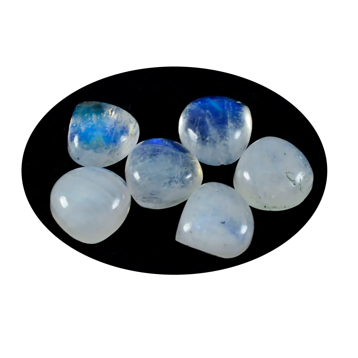 Rainbow Moonstone 1PC Large 11x11 MM Heart Cabochon White Sparkling semi Precious Loose Gemstone - Image 4