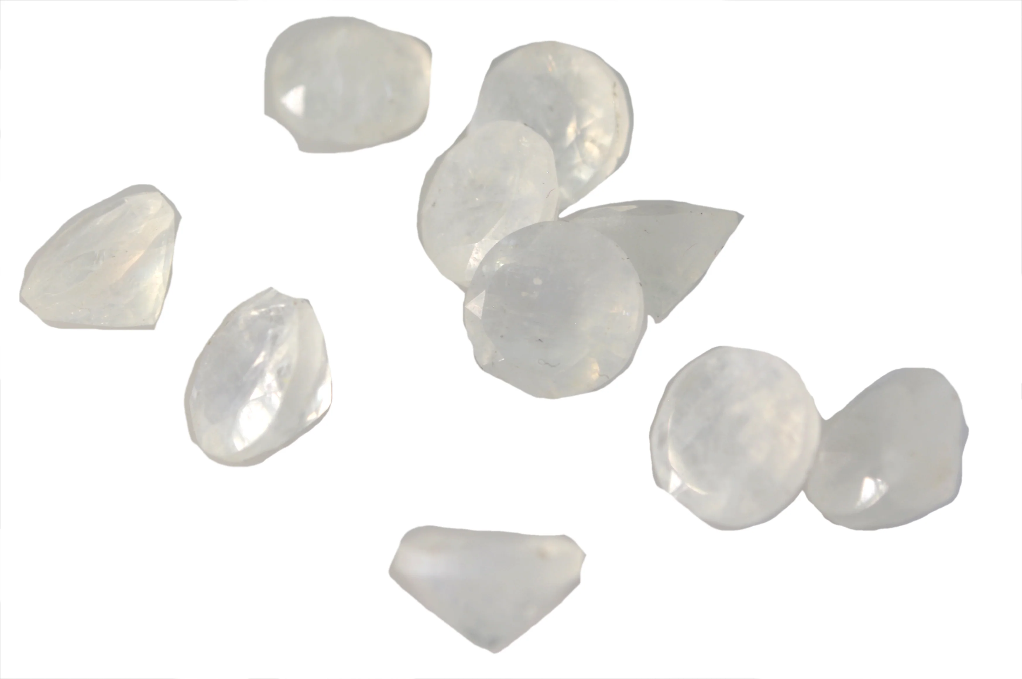 Rainbow Moonstone 1PC Large 12x12 MM Round Faceted White High-Quality Semi Precious Loose Gemstones - Image 3