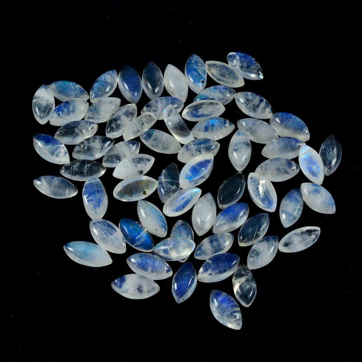 Rainbow Moonstone 1PC Large 8x16 MM Marquise  Cabochon White Natural semi Precious Gems - Image 4