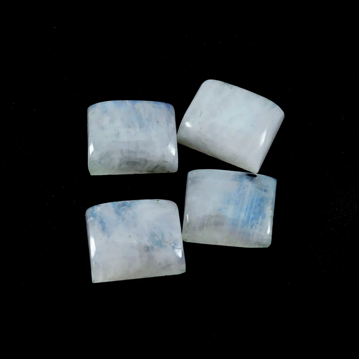 Rainbow Moonstone 1PC Large 9x11 MM Emerald Cabochon White Sparkling semi Precious Gems - Image 4