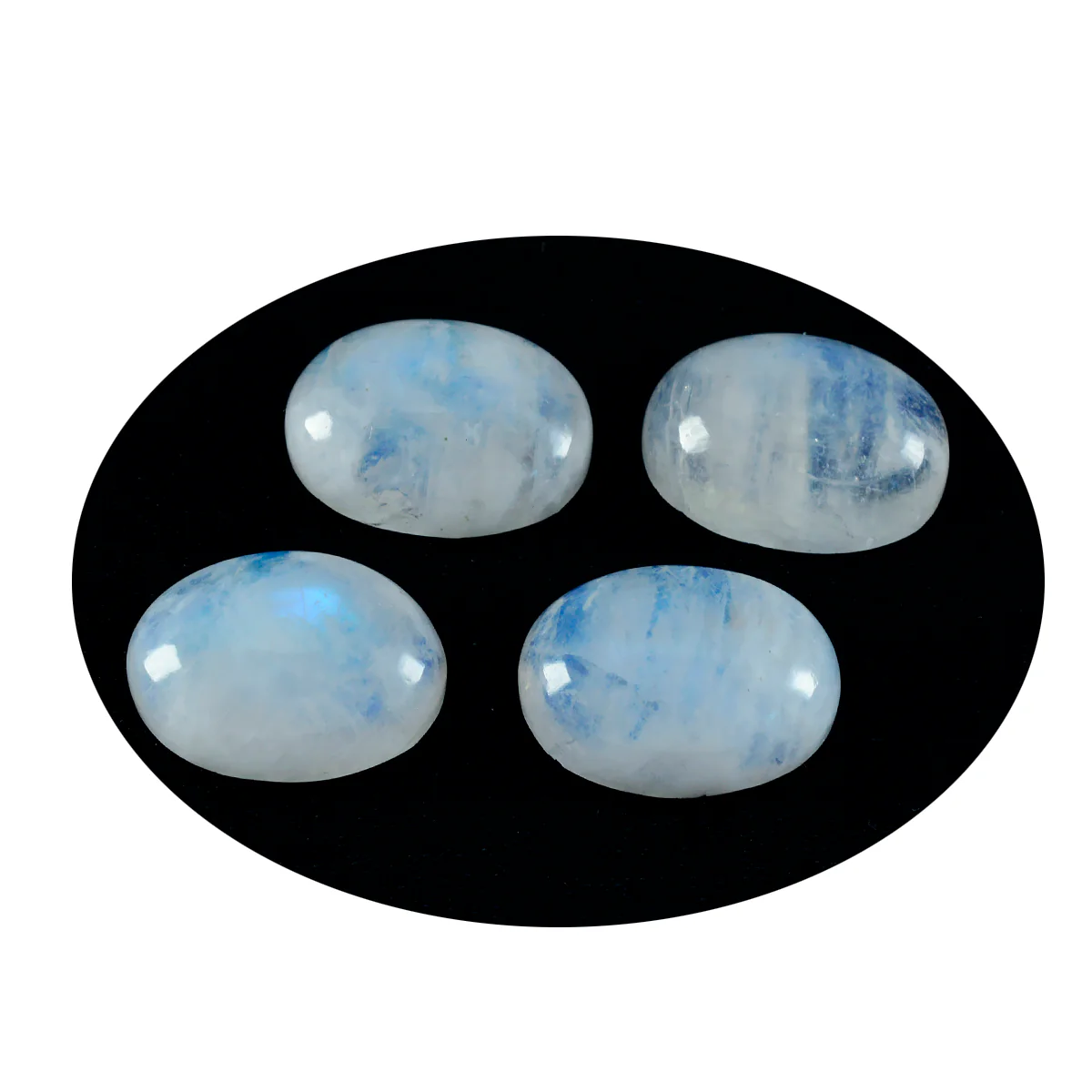 Rainbow Moonstone 1PC Large 9x11 MM Oval Cabochon White Shine semi Precious Loose Gemstones - Image 2