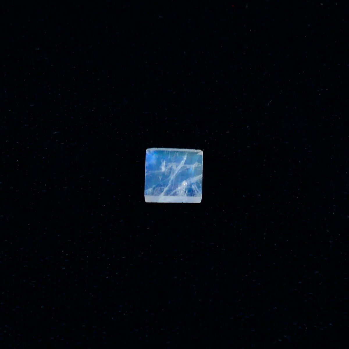 Rainbow Moonstone 1PC Tiny 5x5 MM Square Faceted White Sparkling Semi Precious Gems - Image 3