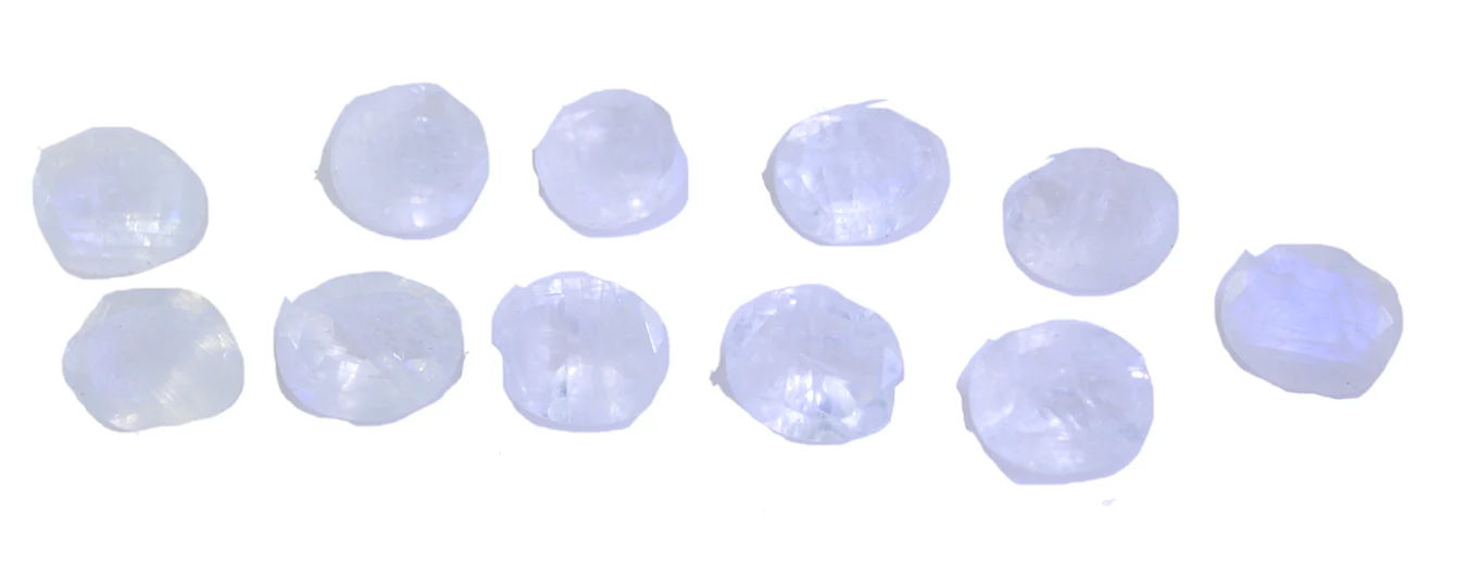 Rainbow Moonstone 1PC Tiny 5x7 MM Oval Faceted White Brilliant Semi Precious Loose Gemstones - Image 3