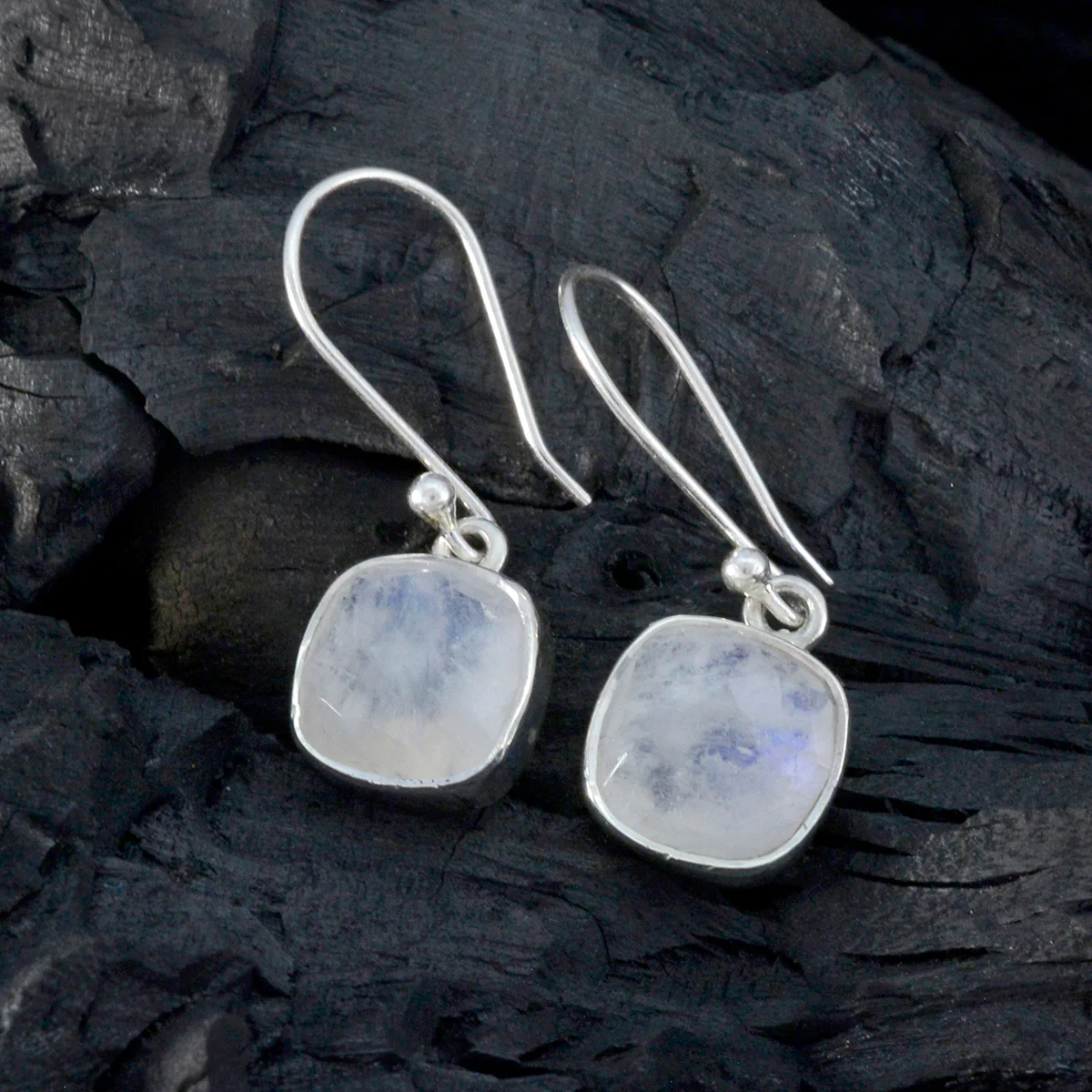 Rainbow Moonstone Italian Patricia multiple Dangle White 92.5 Silver Earring - Image 2