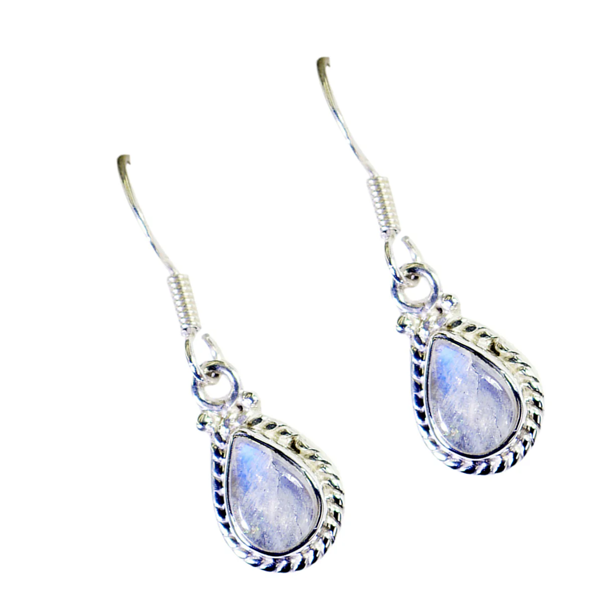 Rainbow Moonstone Korean Andrea multiple Dangle White 925 Sterling Silver Earring - Image 2
