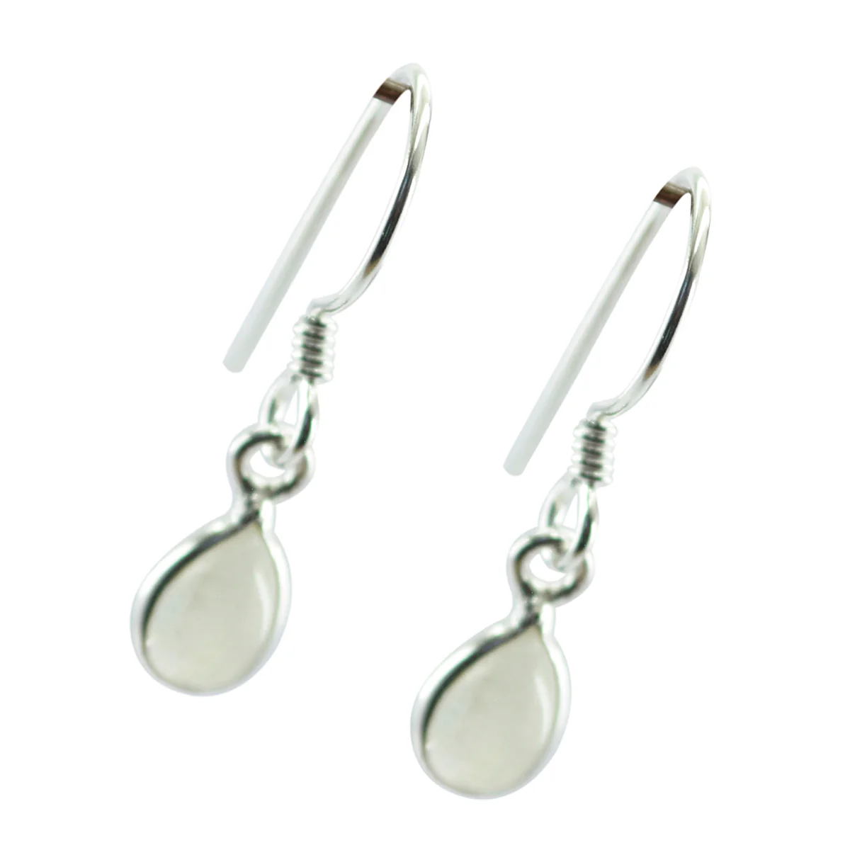 Rainbow Moonstone Mexican Haruka multiple Dangle White Sterling Silver Earring - Image 2