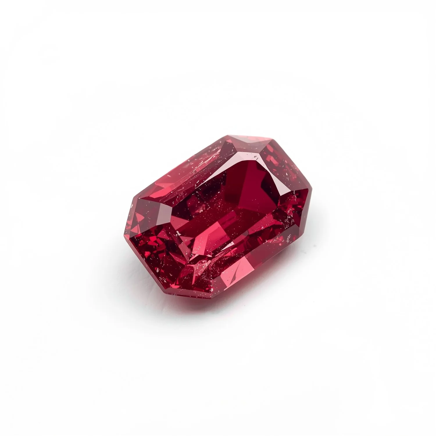 Red Jade 10PC Tiny 2.5x5 MM Baguette Faceted Red Brilliant Semi Precious Loose Gems - Image 2