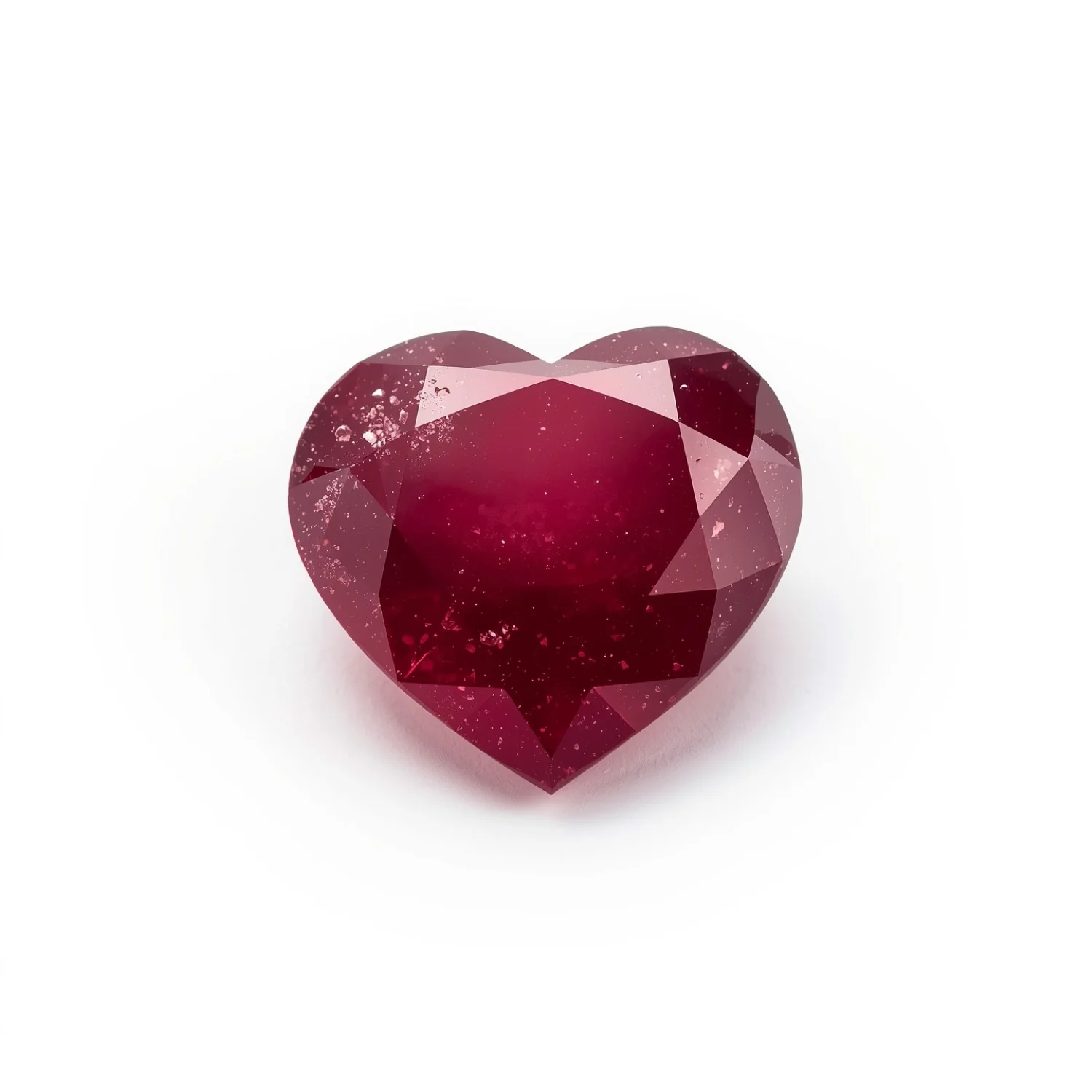 Red Jade 10PC Tiny 3x3 MM Heart Faceted Red Fiery Semi Precious Gems - Image 2