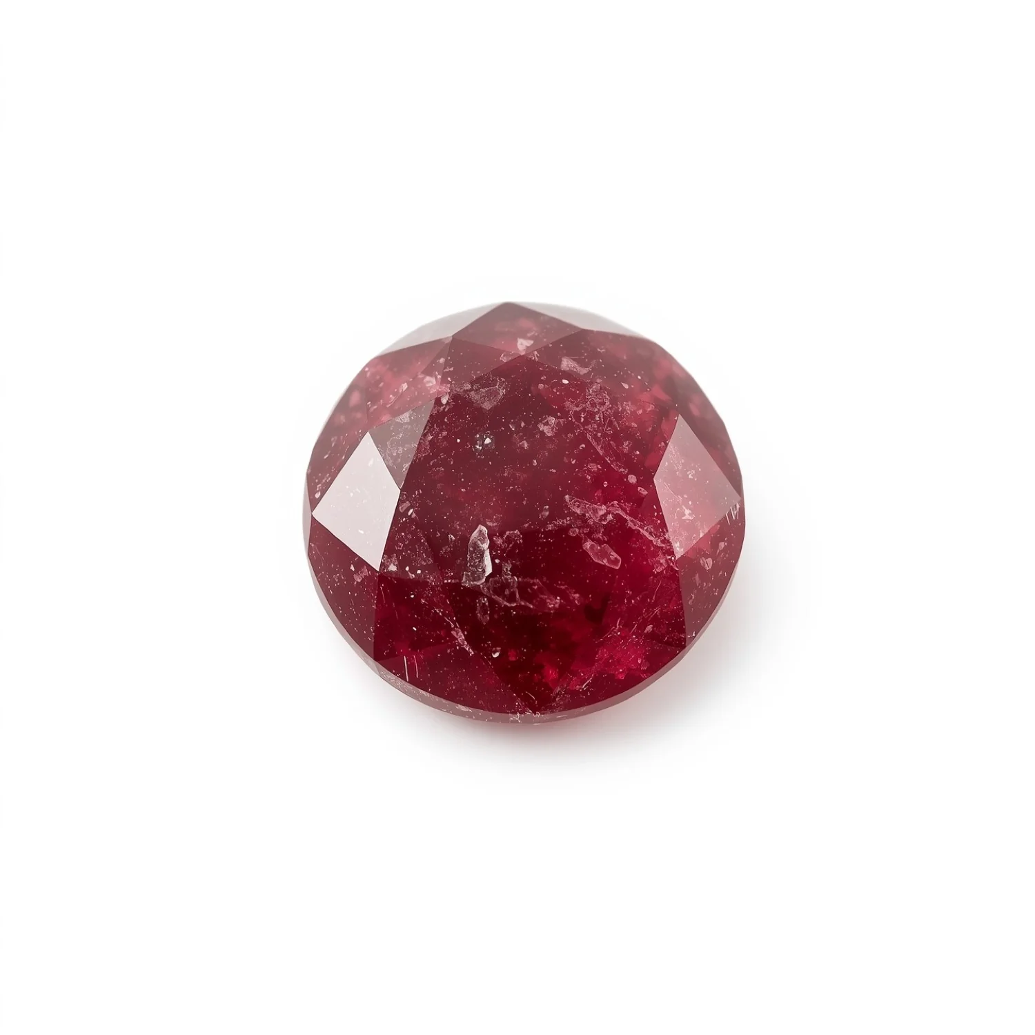 Red Jade 10PC Tiny 3x3 MM Round Faceted Red Fiery Semi Precious Gems - Image 2