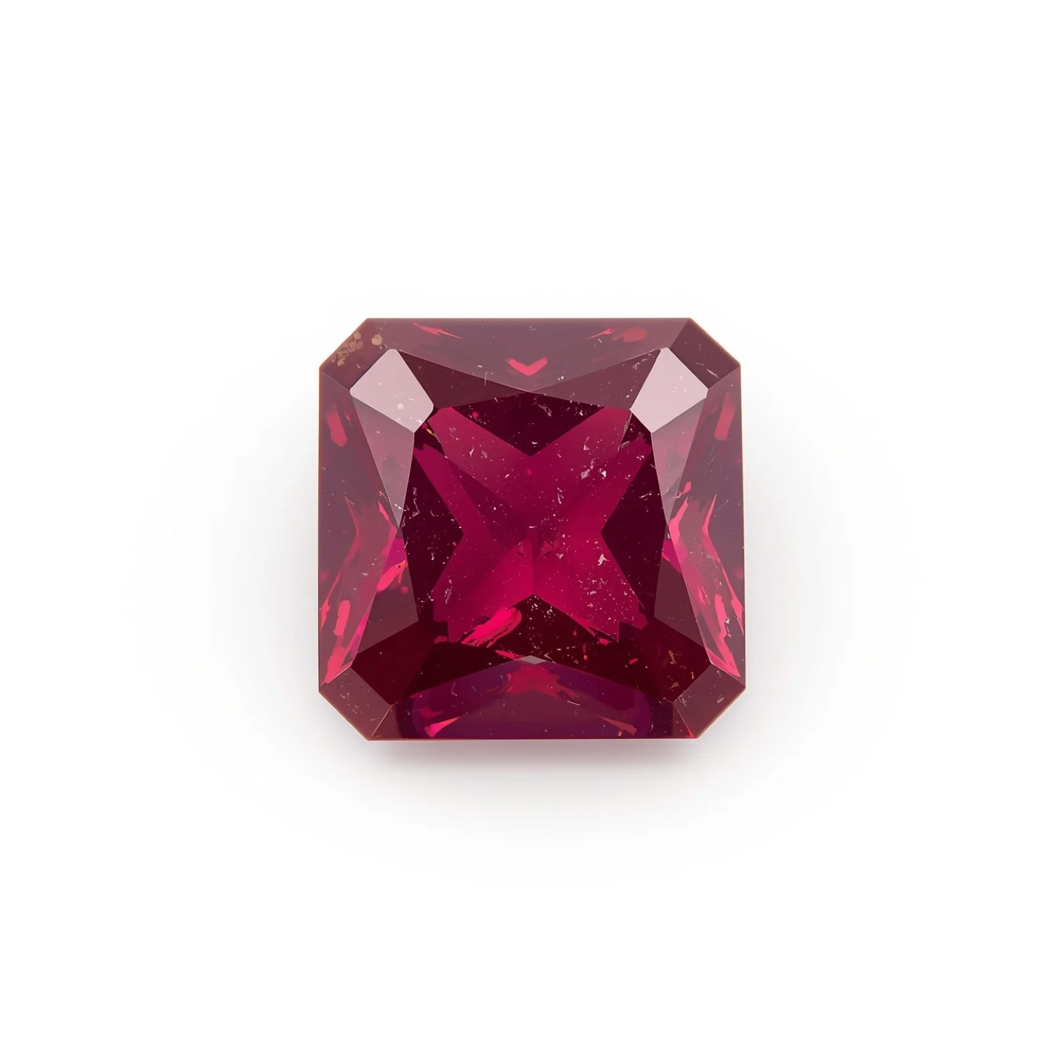 Red Jade 10PC Tiny 3x3 MM Square Faceted Red Fiery Semi Precious Gems - Image 2